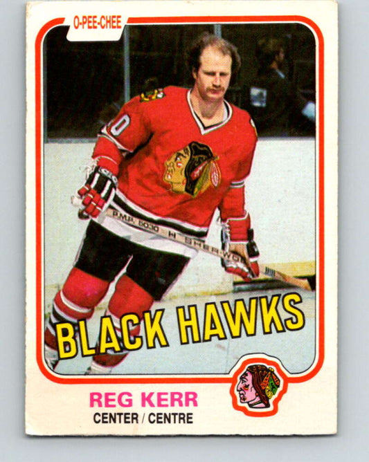1981-82 O-Pee-Chee #58 Reg Kerr  Chicago Blackhawks  V29823