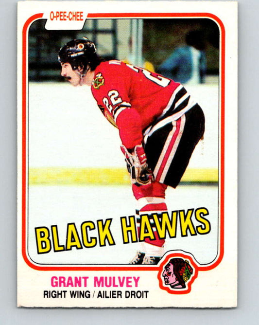 1981-82 O-Pee-Chee #60 Grant Mulvey  Chicago Blackhawks  V29832