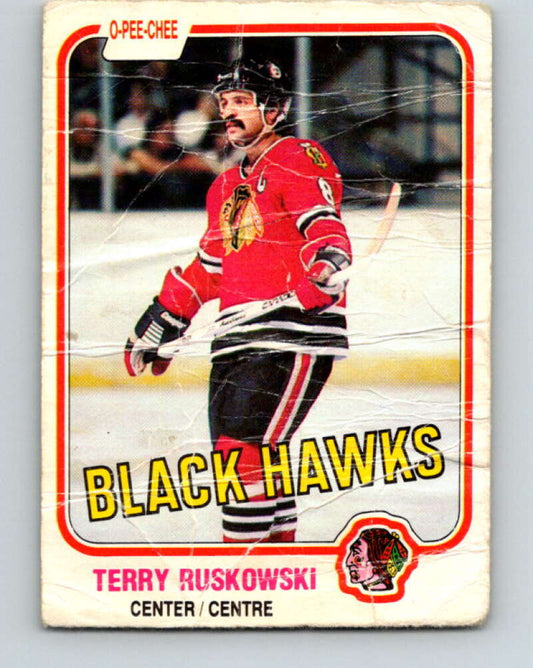 1981-82 O-Pee-Chee #62 Terry Ruskowski  Chicago Blackhawks  V29844
