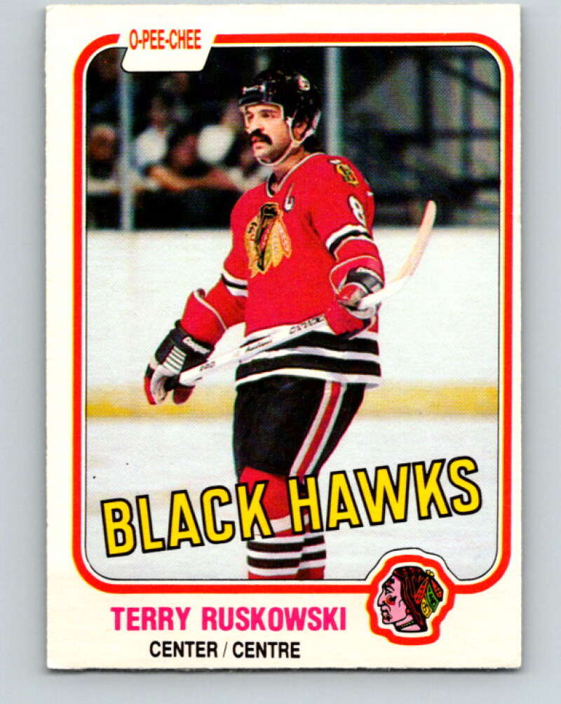 1981-82 O-Pee-Chee #62 Terry Ruskowski  Chicago Blackhawks  V29845