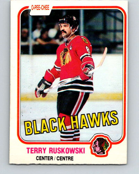 1981-82 O-Pee-Chee #62 Terry Ruskowski  Chicago Blackhawks  V29847