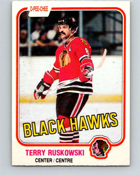 1981-82 O-Pee-Chee #62 Terry Ruskowski  Chicago Blackhawks  V29848