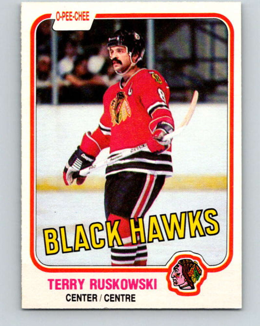 1981-82 O-Pee-Chee #62 Terry Ruskowski  Chicago Blackhawks  V29849