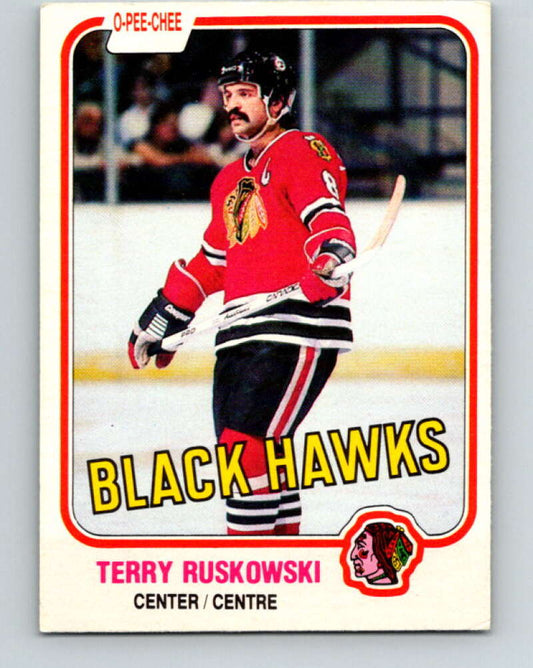1981-82 O-Pee-Chee #62 Terry Ruskowski  Chicago Blackhawks  V29850