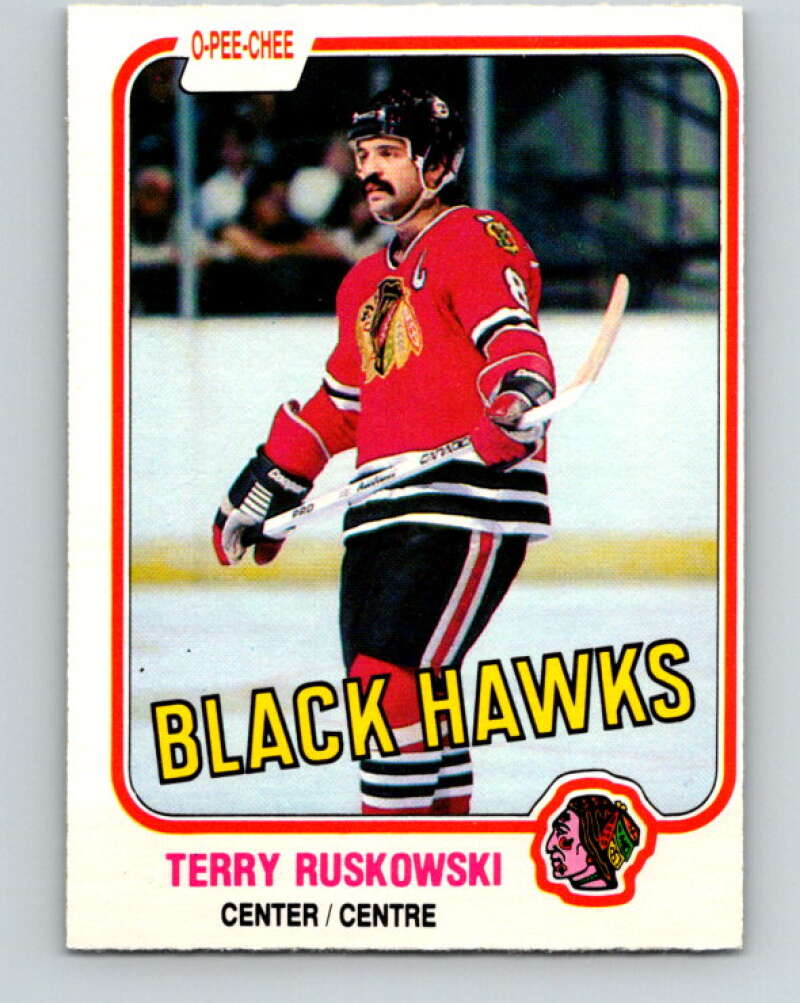 1981-82 O-Pee-Chee #62 Terry Ruskowski  Chicago Blackhawks  V29851