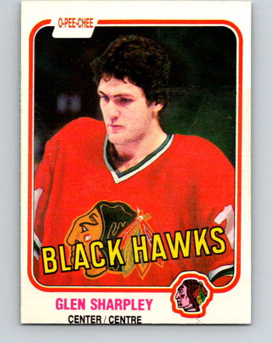 1981-82 O-Pee-Chee #64 Glen Sharpley  Chicago Blackhawks  V29853