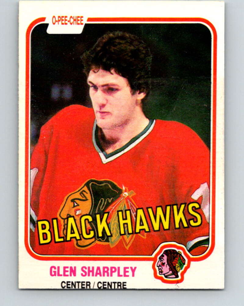1981-82 O-Pee-Chee #64 Glen Sharpley  Chicago Blackhawks  V29853