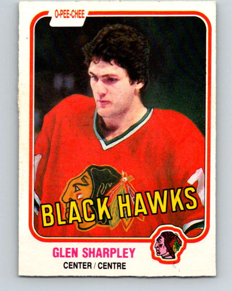 1981-82 O-Pee-Chee #64 Glen Sharpley  Chicago Blackhawks  V29854