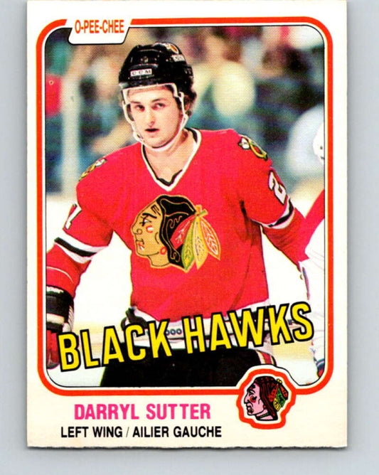 1981-82 O-Pee-Chee #65 Darryl Sutter  RC Rookie Chicago Blackhawks  V29861