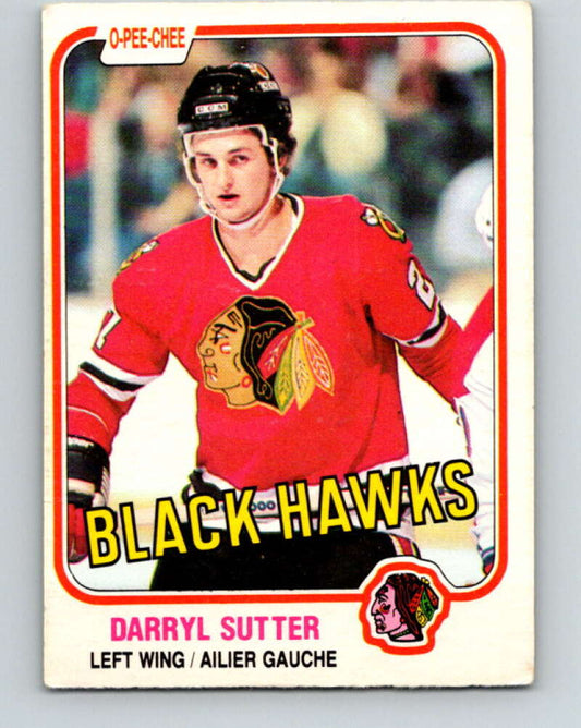 1981-82 O-Pee-Chee #65 Darryl Sutter  RC Rookie Chicago Blackhawks  V29862
