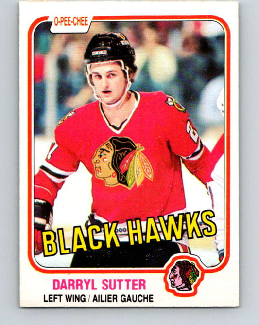 1981-82 O-Pee-Chee #65 Darryl Sutter  RC Rookie Chicago Blackhawks  V29863