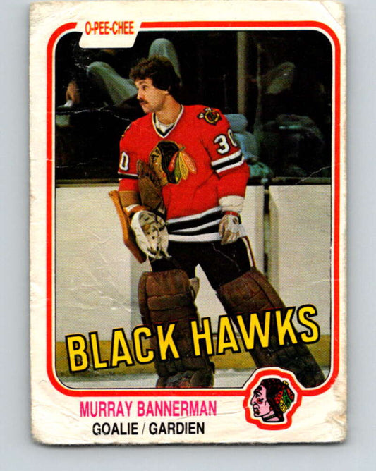 1981-82 O-Pee-Chee #68 Murray Bannerman RC Rookie Blackhawks  V29886