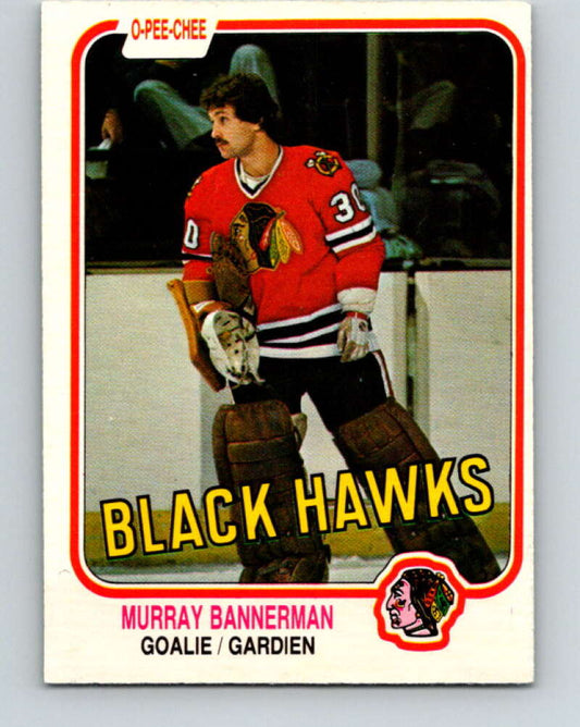 1981-82 O-Pee-Chee #68 Murray Bannerman RC Rookie Blackhawks  V29887