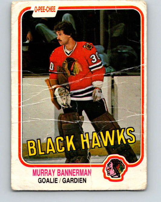 1981-82 O-Pee-Chee #68 Murray Bannerman RC Rookie Blackhawks  V29888