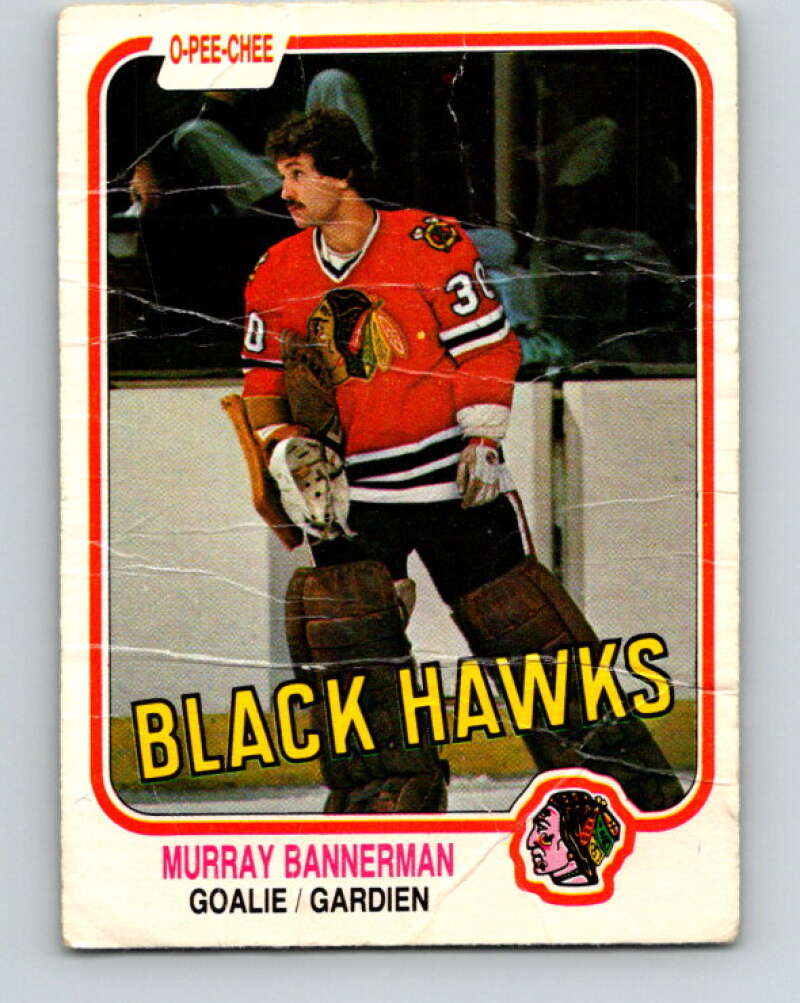 1981-82 O-Pee-Chee #68 Murray Bannerman RC Rookie Blackhawks  V29889