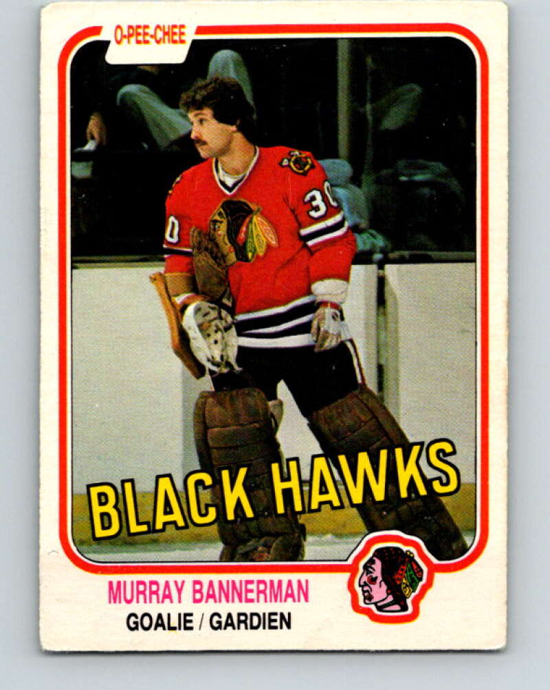 1981-82 O-Pee-Chee #68 Murray Bannerman RC Rookie Blackhawks  V29891