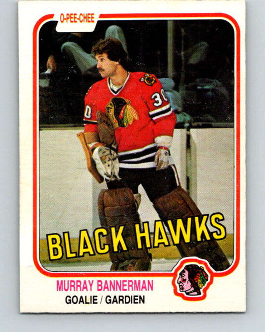 1981-82 O-Pee-Chee #68 Murray Bannerman RC Rookie Blackhawks  V29893