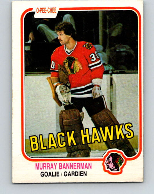 1981-82 O-Pee-Chee #68 Murray Bannerman RC Rookie Blackhawks  V29894