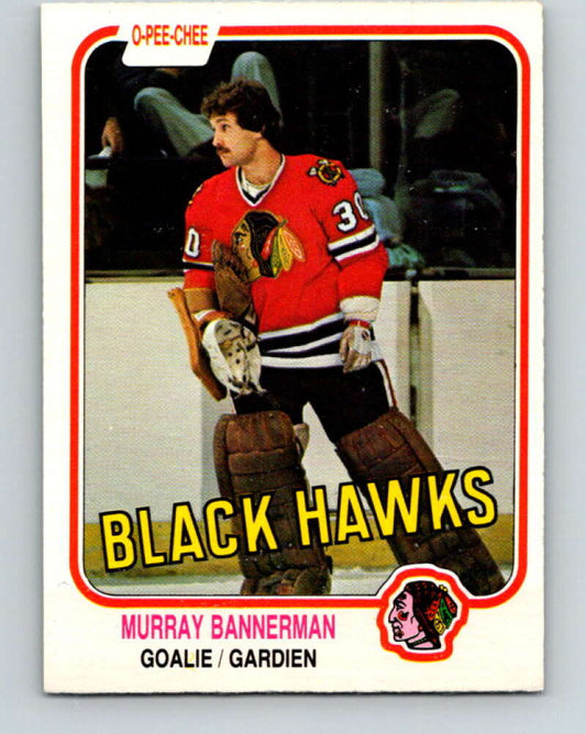 1981-82 O-Pee-Chee #68 Murray Bannerman RC Rookie Blackhawks  V29895