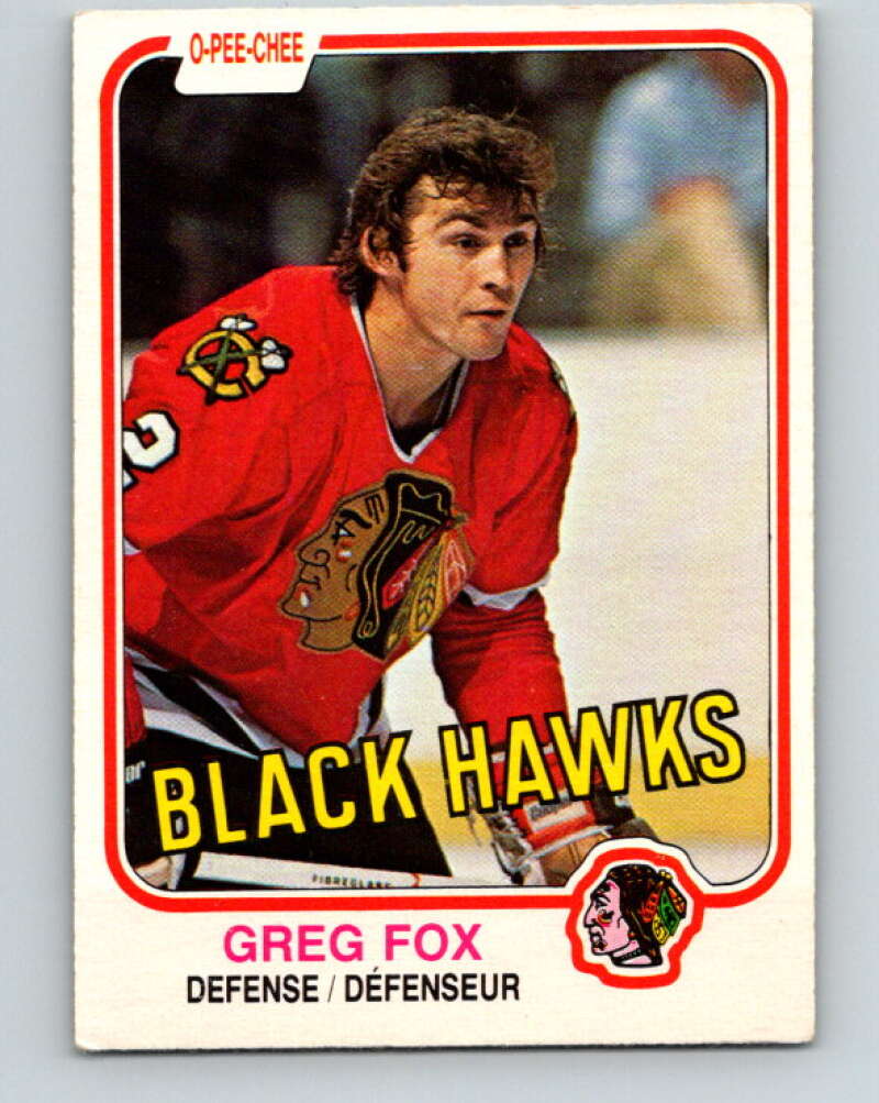 1981-82 O-Pee-Chee #69 Greg Fox  Chicago Blackhawks  V29903