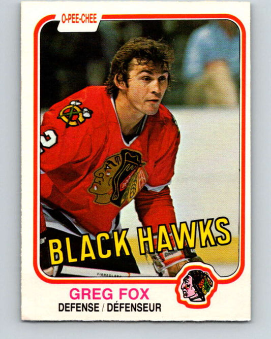 1981-82 O-Pee-Chee #69 Greg Fox  Chicago Blackhawks  V29904