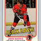 1981-82 O-Pee-Chee #70 John Marks  Chicago Blackhawks  V29906