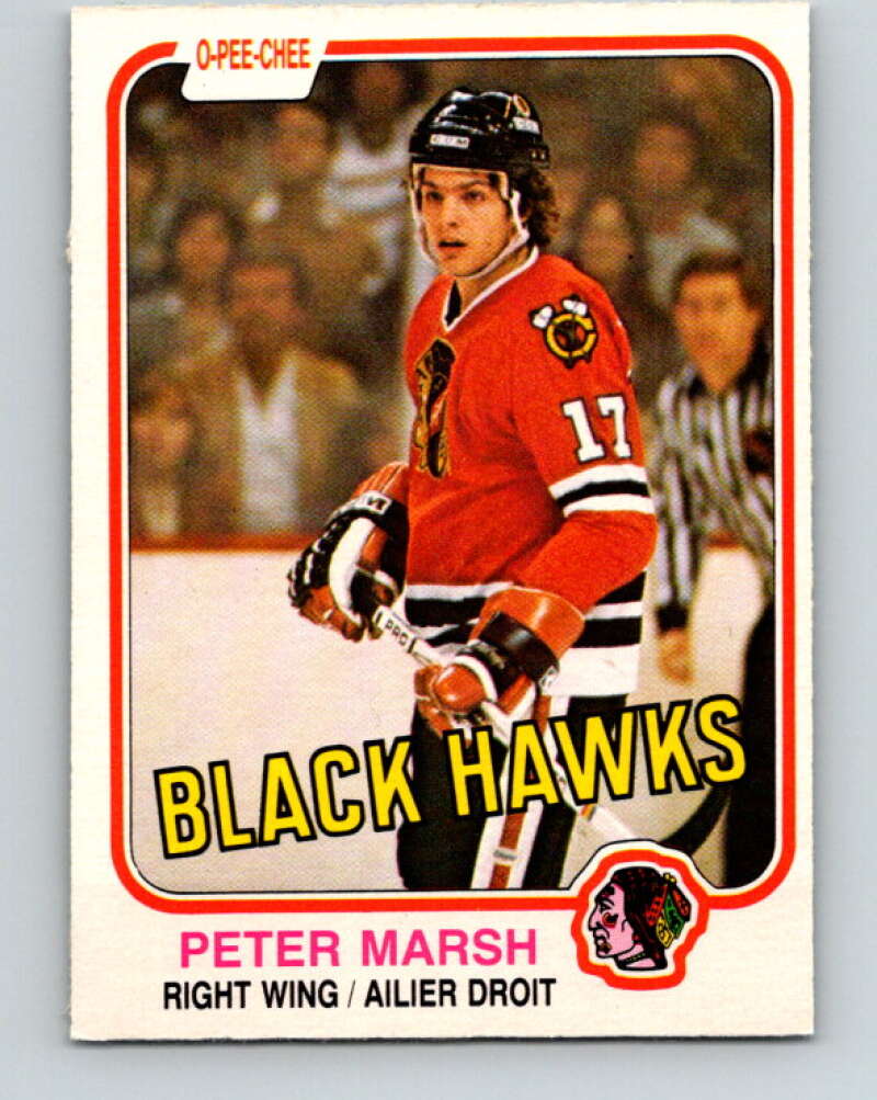 1981-82 O-Pee-Chee #71 Peter Marsh  Chicago Blackhawks  V29913