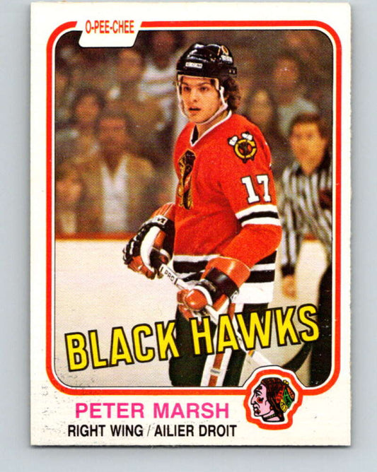 1981-82 O-Pee-Chee #71 Peter Marsh  Chicago Blackhawks  V29916