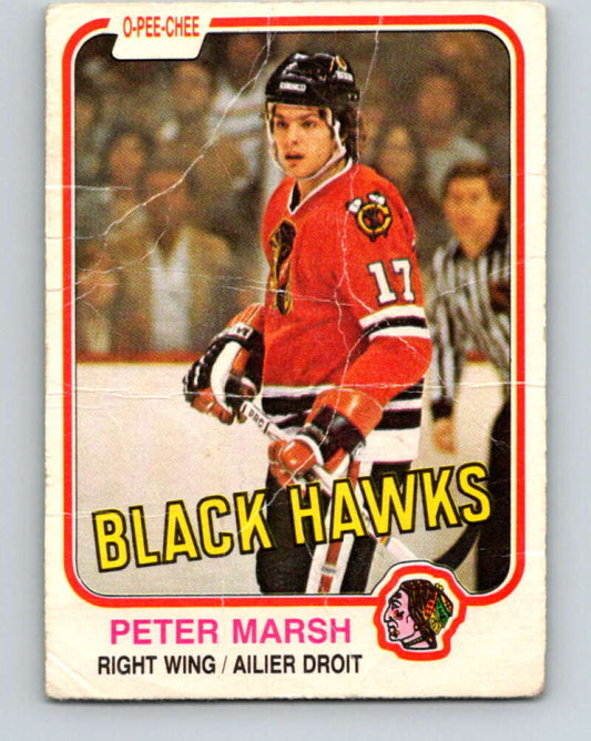 1981-82 O-Pee-Chee #71 Peter Marsh  Chicago Blackhawks  V29917