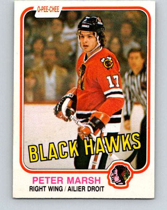 1981-82 O-Pee-Chee #71 Peter Marsh  Chicago Blackhawks  V29918
