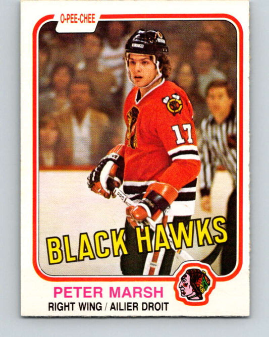 1981-82 O-Pee-Chee #71 Peter Marsh  Chicago Blackhawks  V29922