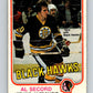 1981-82 O-Pee-Chee #72 Al Secord  Chicago Blackhawks  V29925