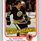 1981-82 O-Pee-Chee #72 Al Secord  Chicago Blackhawks  V29927