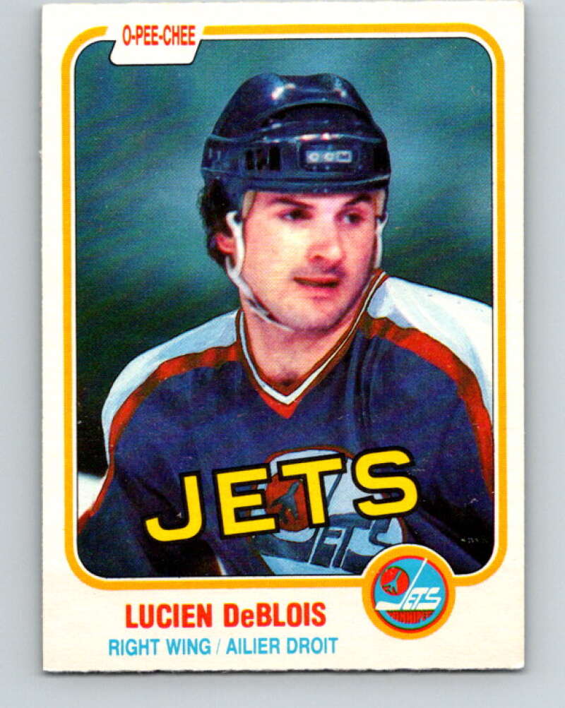 1981-82 O-Pee-Chee #74 Lucien DeBlois  Winnipeg Jets  V29934