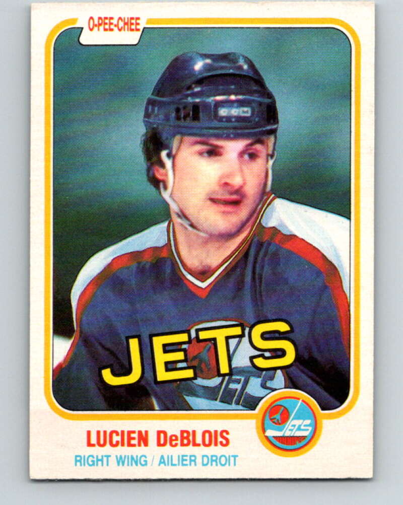 1981-82 O-Pee-Chee #74 Lucien DeBlois  Winnipeg Jets  V29935
