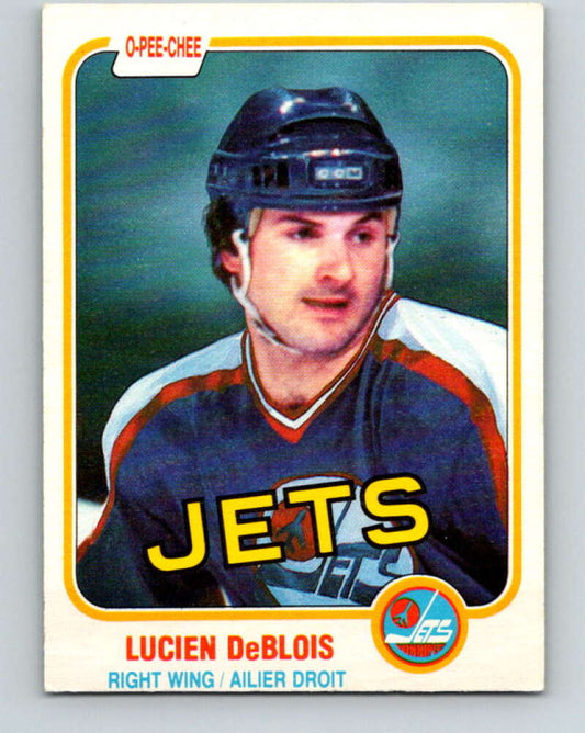 1981-82 O-Pee-Chee #74 Lucien DeBlois  Winnipeg Jets  V29936
