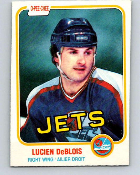 1981-82 O-Pee-Chee #74 Lucien DeBlois  Winnipeg Jets  V29938