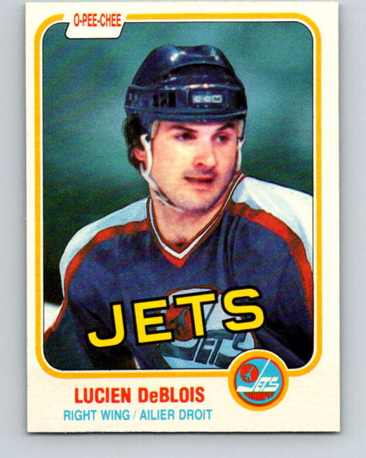 1981-82 O-Pee-Chee #74 Lucien DeBlois  Winnipeg Jets  V29941