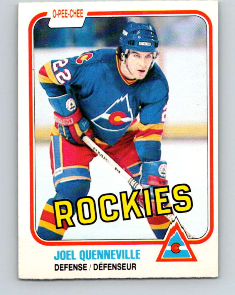 1981-82 O-Pee-Chee #78 Joel Quenneville  Colorado Rockies  V29971