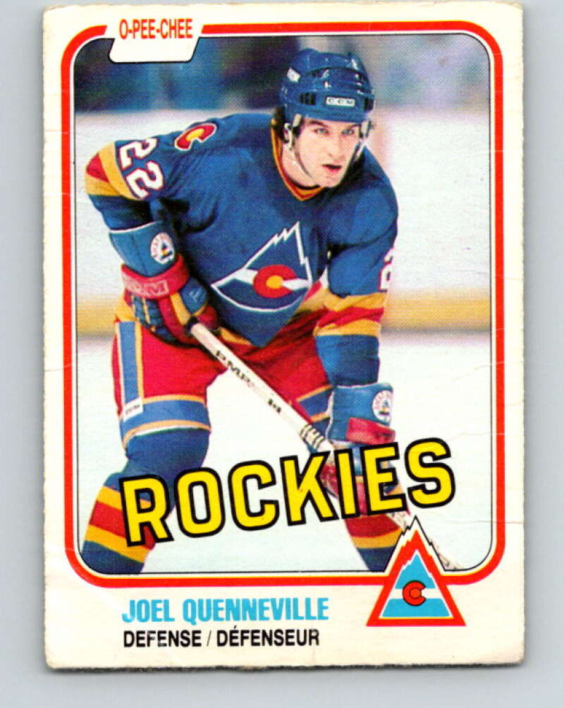 1981-82 O-Pee-Chee #78 Joel Quenneville  Colorado Rockies  V29973