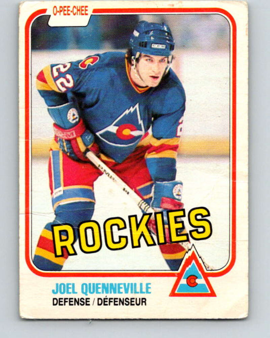 1981-82 O-Pee-Chee #78 Joel Quenneville  Colorado Rockies  V29976