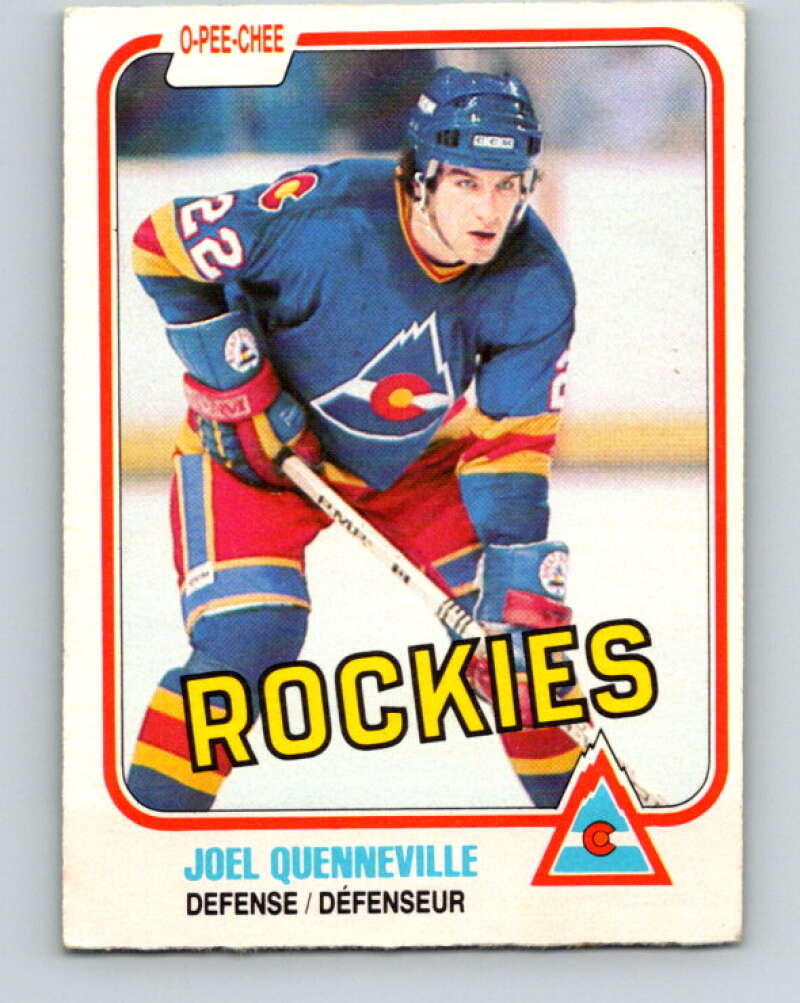 1981-82 O-Pee-Chee #78 Joel Quenneville  Colorado Rockies  V29979