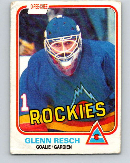 1981-82 O-Pee-Chee #80 Glenn Resch  Colorado Rockies  V29991
