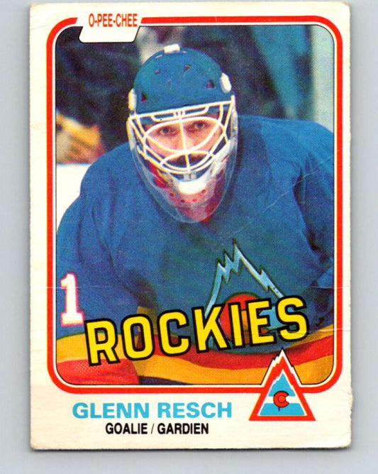 1981-82 O-Pee-Chee #80 Glenn Resch  Colorado Rockies  V29993