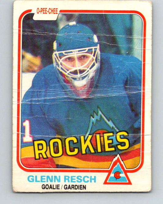 1981-82 O-Pee-Chee #80 Glenn Resch  Colorado Rockies  V29994