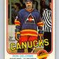 1981-82 O-Pee-Chee #82 Ron Delorme  Vancouver Canucks  V30003