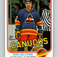 1981-82 O-Pee-Chee #82 Ron Delorme  Vancouver Canucks  V30007