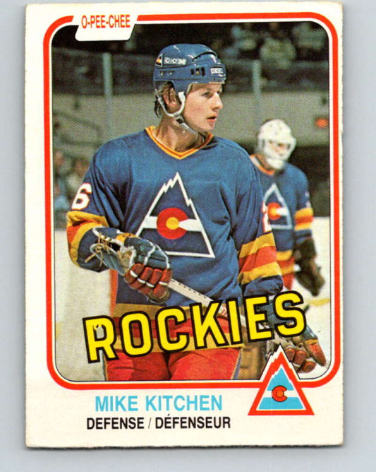 1981-82 O-Pee-Chee #83 Mike Kitchen  Colorado Rockies  V30013