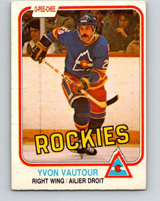 1981-82 O-Pee-Chee #84 Yvon Vautour RC Rookie Rockies  V30019