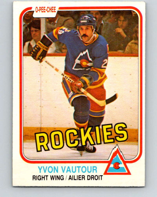 1981-82 O-Pee-Chee #84 Yvon Vautour RC Rookie Rockies  V30020